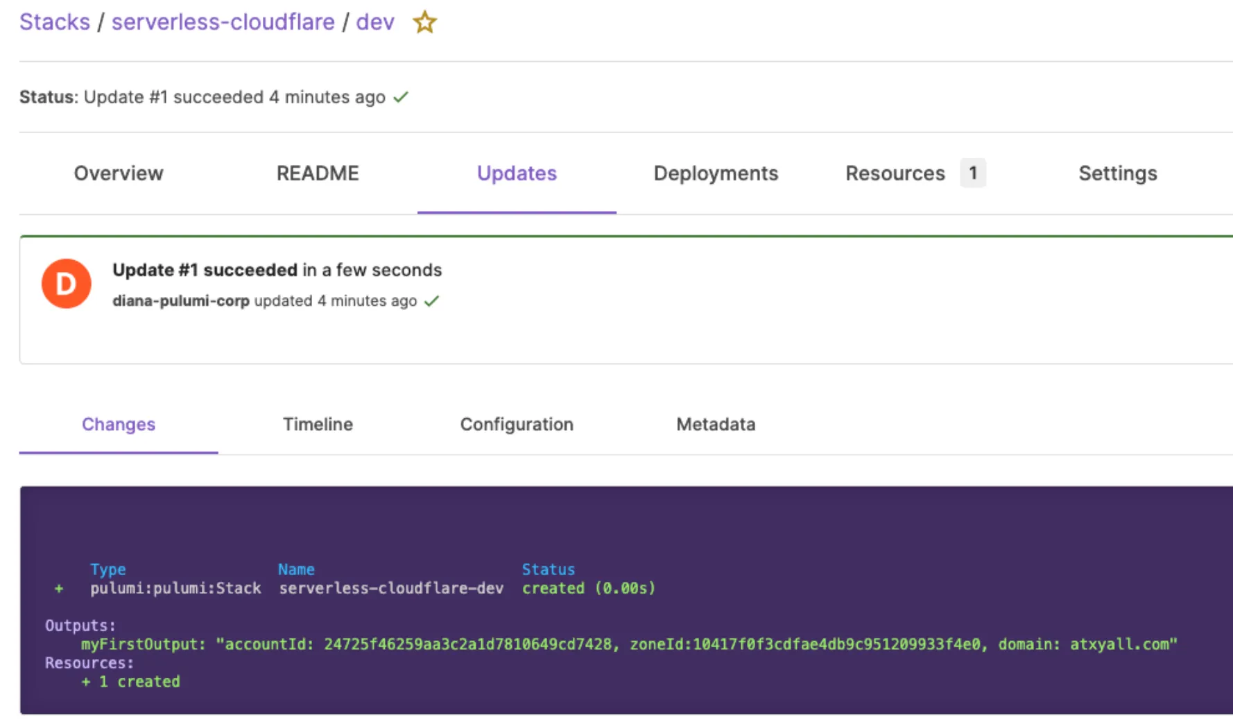 Pulumi Cloud stack alt_text